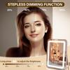 Vanity Mirror with Lights, 14.5" Light Up Makeup Mirror, LED Makeup Mirror with Lights for Bedroom Tabletop, Smart Touch Control 3 Colors Dimmable,