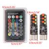 2Pcs T10 W5W RGB LED Bulb Vehicle Dome Light Reading Lights With Remote Control