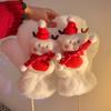 3D Animal Plush Gloves Winter Warm Gloves for Kids Teens Hand Warmers Furry Mittens Coldproof Windproof Cycling Handwear