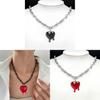 Love Heart Pendant Necklace With Cross Chain For Women Fall 2024 Fashion
