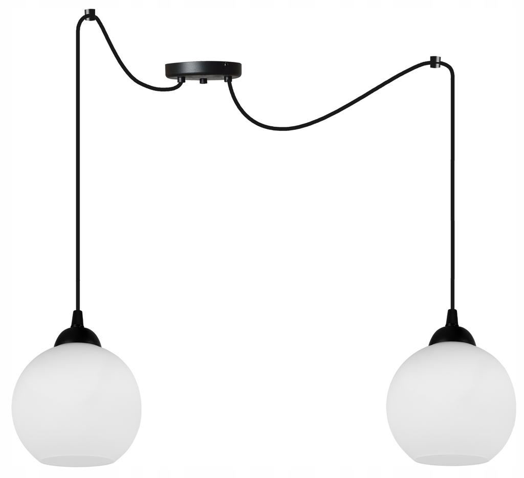 KLASYCZNA wisząca lampa PAJĄK ze szklanym kloszem