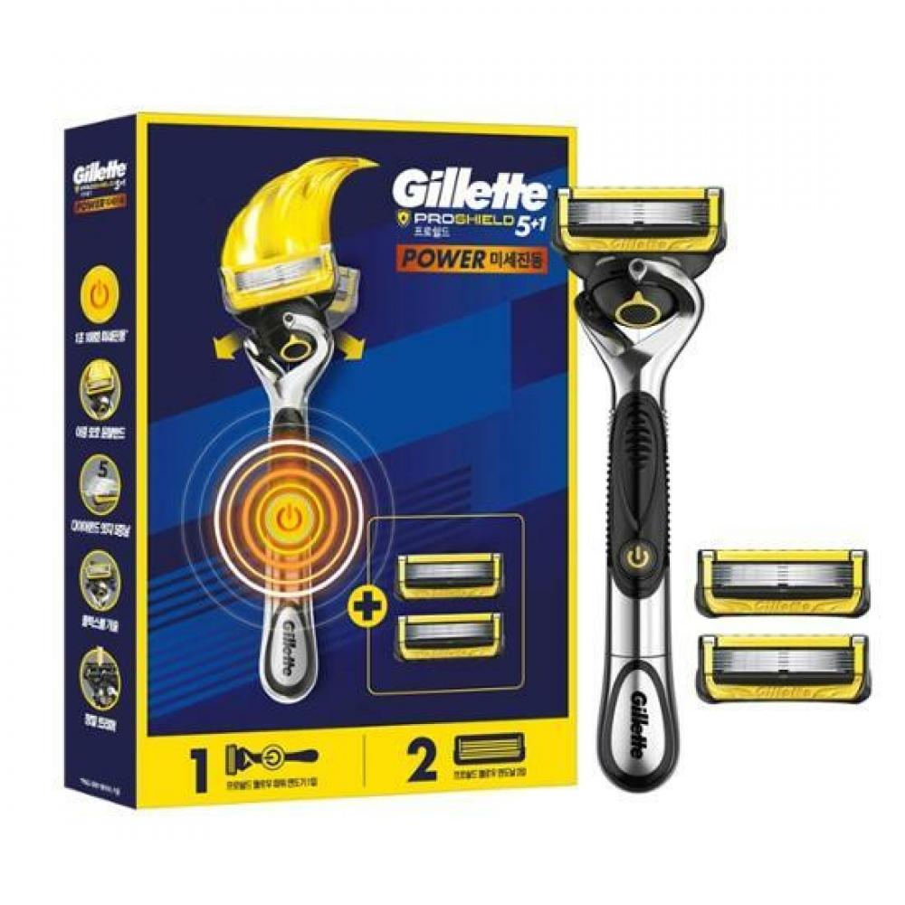 

Gillette [July All Young Pick] Gillette Pro Shield Power Razor Yellow Limited Edition Handle + 3 blades