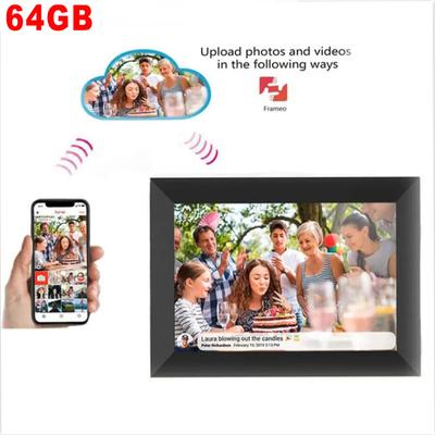 Digitální fotorámeček WiFi Frameo 10,1 palce 32 GB/64 GB chytrý digitální fotorámeček s dotykovou obrazovkou 1280x800 IPS HD