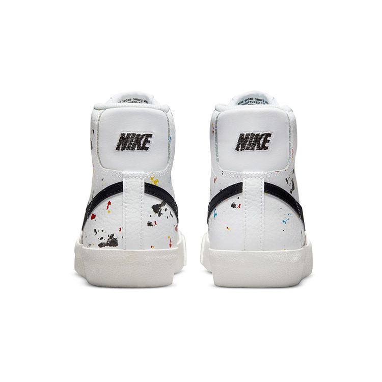 Nike Blazer Mid 77 GS Stříkající barva Dětské tenisky Bílá Plachetnicová Černá DJ2618-100