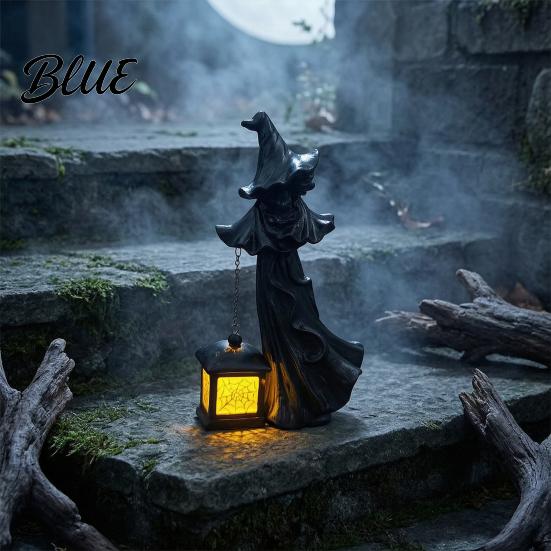 Faceless Witch Ornament Hanging Lantern Ornaments Hand-Held Spider Web Hollow Lantern Elegant Halloween Home Decor Gothic Texture Theme for Desktop