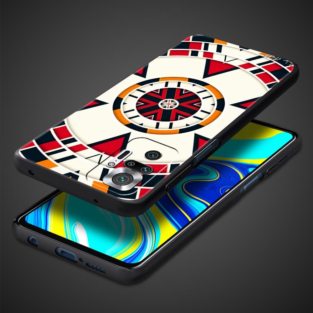 Retro Circular Totem Design Phone Case Cover for Redmi 14C 10C Note 15 14 13 12 10 11 K40 Pro Plus 5G Soft TPU Shockproof Fundas