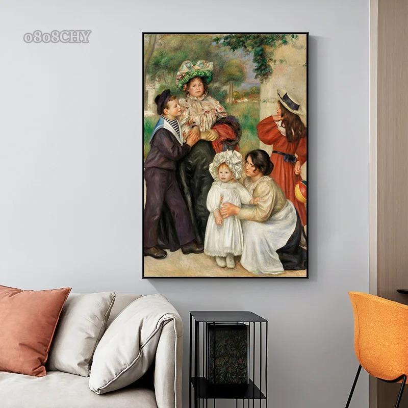 Auguste Renoir and Claude Monet Portrait Artworks Prints Posters Canvas Paintings Dance At Le Moulin Wall Art Picture Home Decor