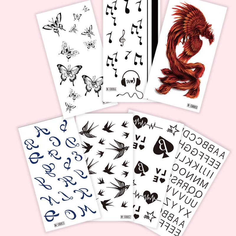 Beauty Sticker Cartoon Tattoo Sticker Waterproof Temporary Cute Tattoo Sticker Tattoo