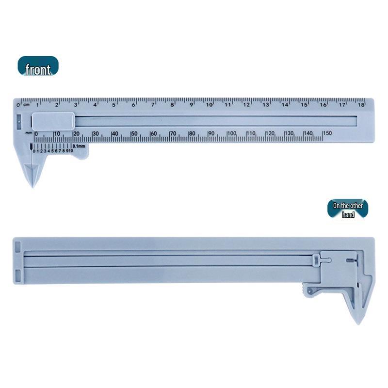 Dual-Scale Vernier Caliper, 0-150mm, Plastic Antique Student Measuring Tool