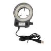 LED Microscope Ring Light 144 LEDs 4W 6500‑7500K 32000‑36000LX Adjustable Brightness USB Powered