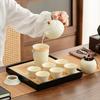 Ru Kiln Kung Fu Tea Set Ceramic Household Cover Bowl Teapot Tea Cup Small Set Simple Tea Ceremony Set Two Cups New