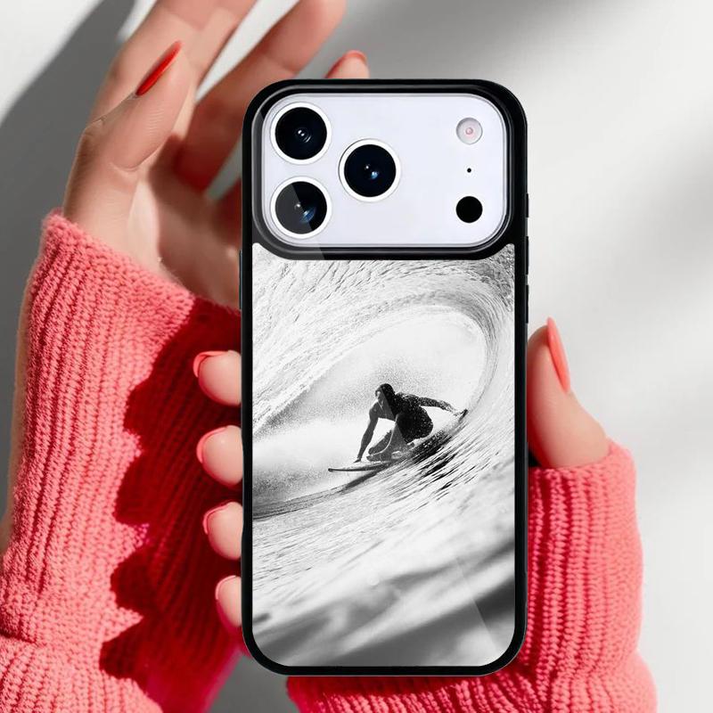 Surfing Wave Soft Phone Case for iPhone 17 Air 16e 15 14 13 Pro Max Back Cover for 12 11 Pro Coque