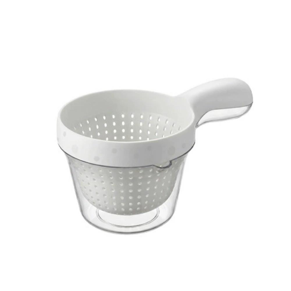 2 in 1 Strainer Colander Double Layer Fruit Strainer Food Draining Basket with Handle for Washing Cleaning Berries Vegetable