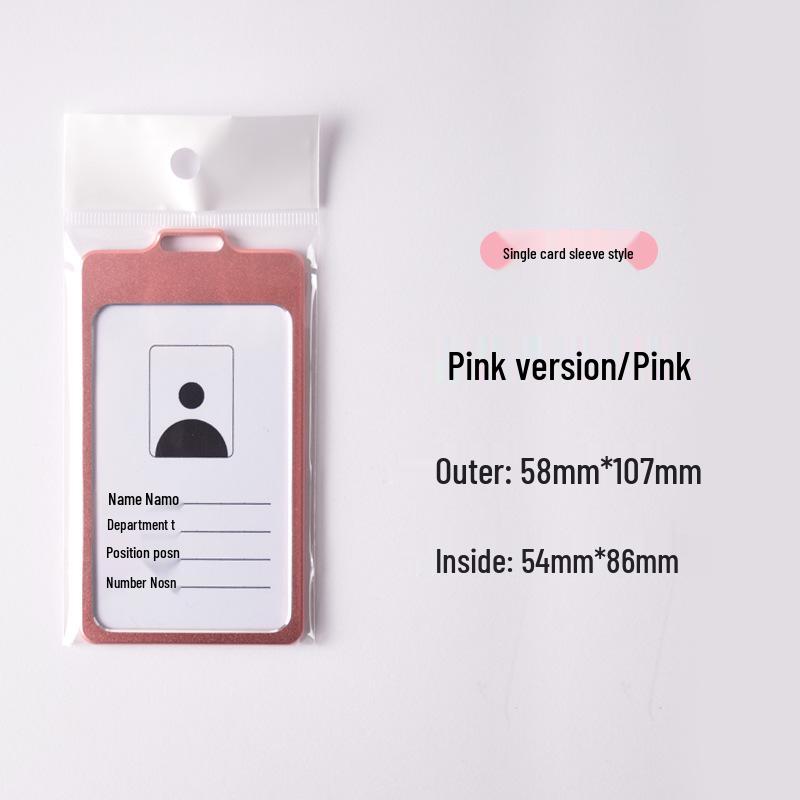 Aluminum Alloy Employee ID Badge Holder with Lanyard