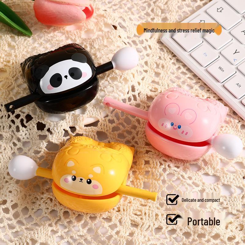 Wooden Fish Knocking Toy Ornament - Healing Gift for Office Workers