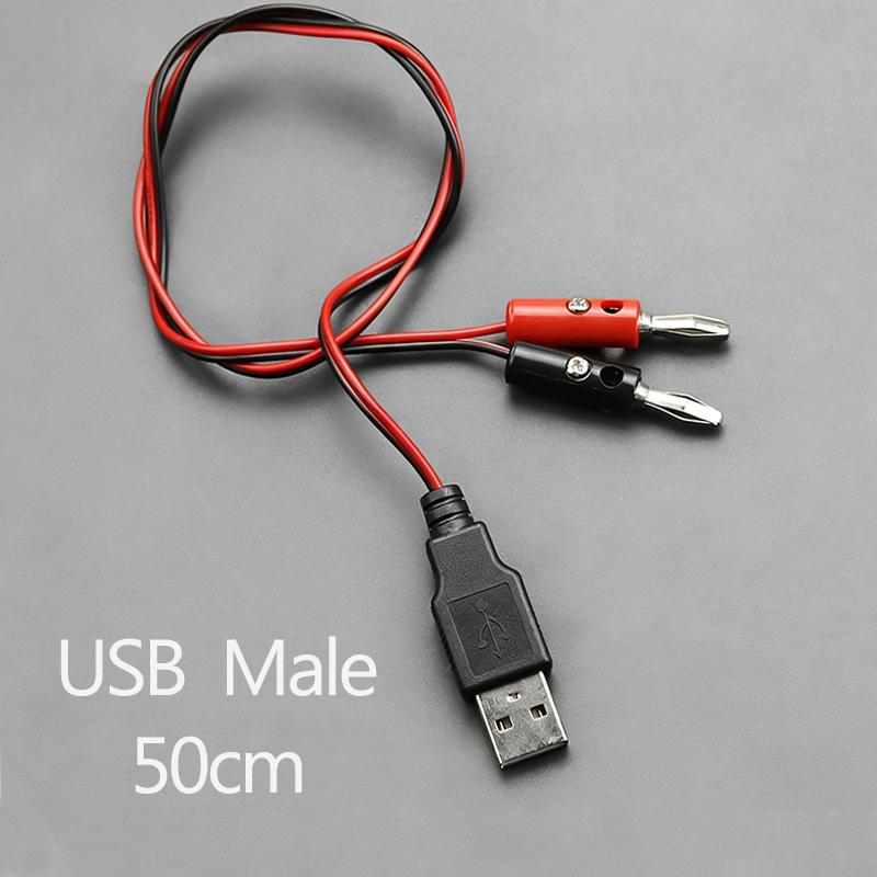 DIY Test Cable USB Male/Female to 4mm Banana Plug a Female Charging Cable USB Socket to Banana Plug Connection Wire