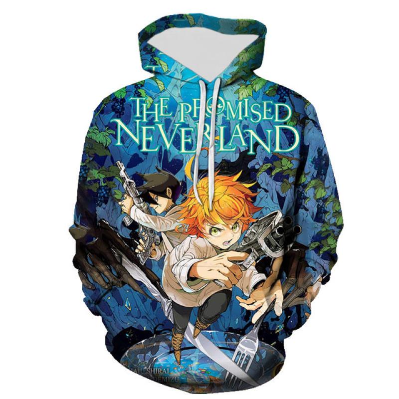 The Promise Neverland Hoodies 3D Printed Men Women Children Sweatshirts Boy Girl Kids Streetwear Pullover Long Sleeve Tops