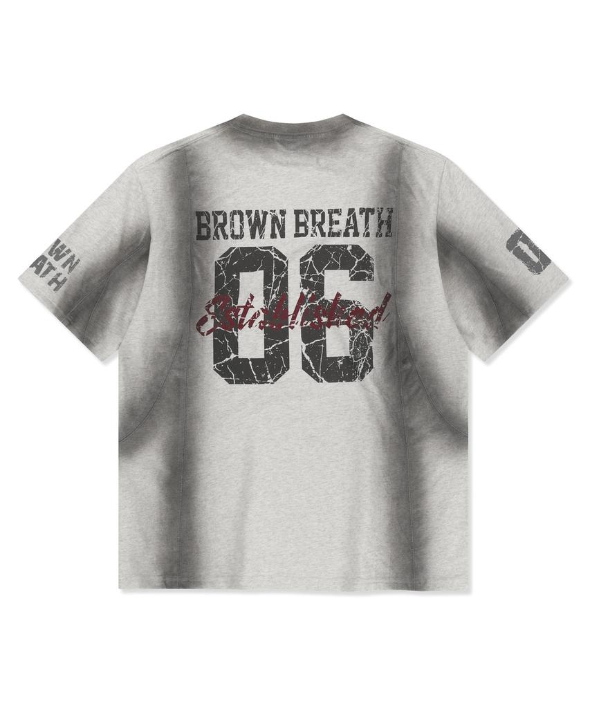BROWNBREATH Seam Sprayed Tee - Oatmeal