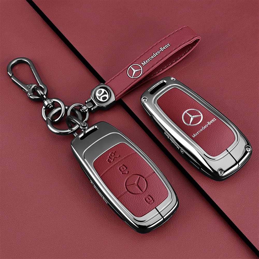 PNR1 Car Alloy Key Case Key Bag Shell For Mercedes Benz 2022 C S Class W206 W223 S350 C260 C300 S400 S450 S500 Key Shell Protector