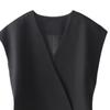 Women Suit Waistcoat V-Neck Sleeveless Single Button Irregular Design Suit Vest Solid