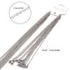 10 Pcs Metal Thin Necklace Chain with Lobster Claw Clasps Flat O Chain Necklace Accessories for DIY Jewellery Making