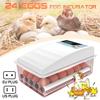 24 Egg Turning Incubators Automatic Bird Chicken Duck Poultry Hatcher Temperature Control