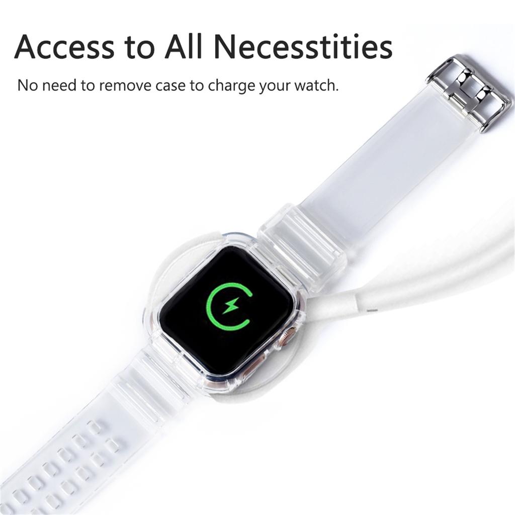 Klassisches transparentes Silikonarmband für Apple Watch Serie 9 8 7 Armband 41mm 45mm 40mm 44mm für iwatch 8 7 6 Se 5 4 3 Armband 38mm 42mm