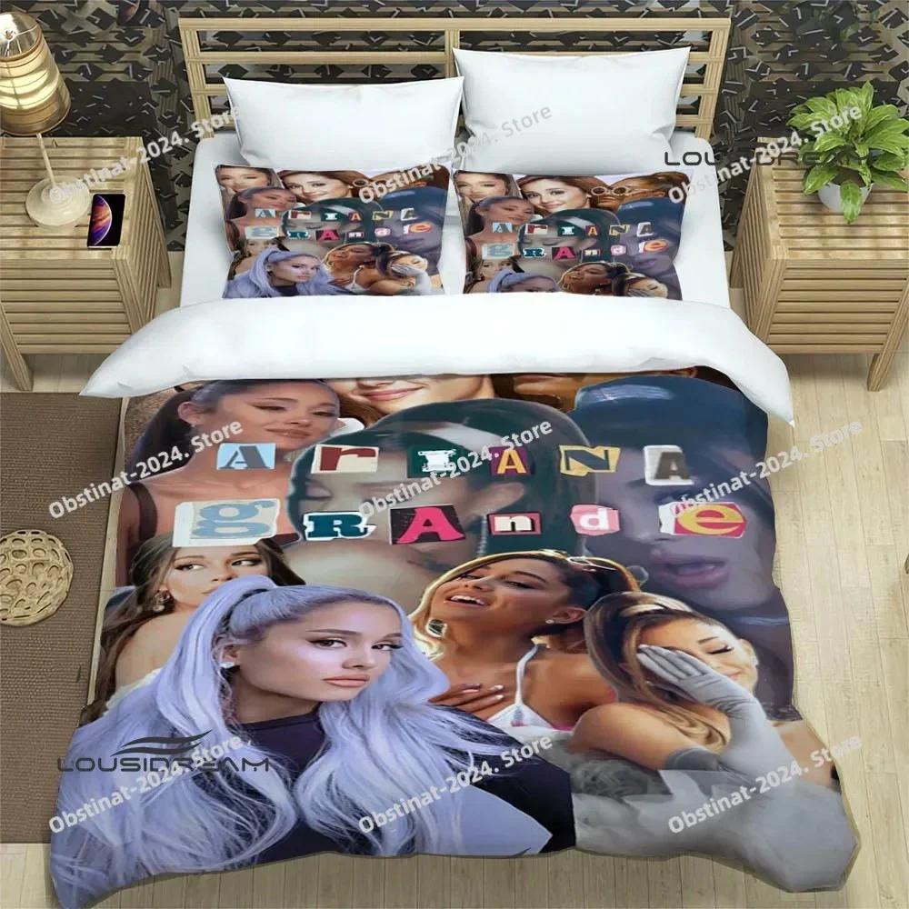 Singer Ariana grande Bedding Set Printed single Comforter Quilt Bed Cover Duvet Cover Pillow Case 3 Pieces Sets Kids Adult Size