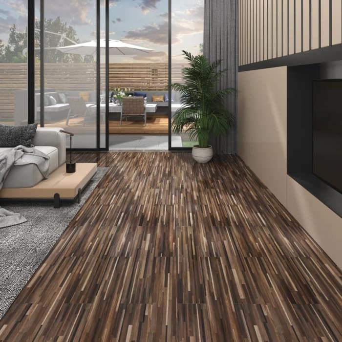 VidaXL Planches de Plancher Revêtement de Sol Dalle de Sol Salon Salle de Séjour Chambre à Coucher Maison PVC 5,02 m² 2 mm 146603