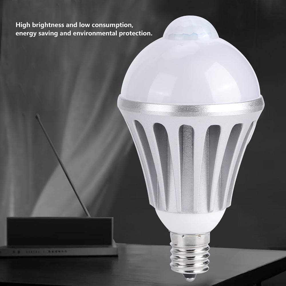 E17 Induction Light Bulb AC85-265V Corridor Sensor Bulb Motion Sensor LED Bulb Closet