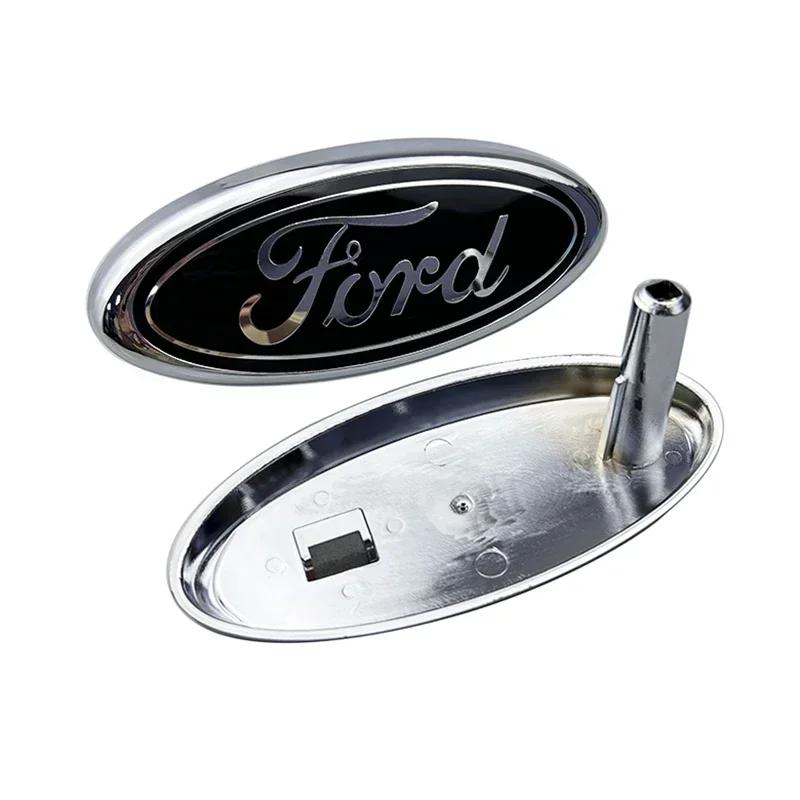 

New 2026 Car Sticker Ford New 2025 Hot 14.5x6.5cm ABS Car Front Emblem Badge for Ford Focus 2 3 Mondeo Fiesta Ranger Mustang Kug