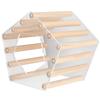 Minimalist Pentagonal Hamster Wooden House Ventilated Transparent Hamster Cabin for Hamster Golden Br