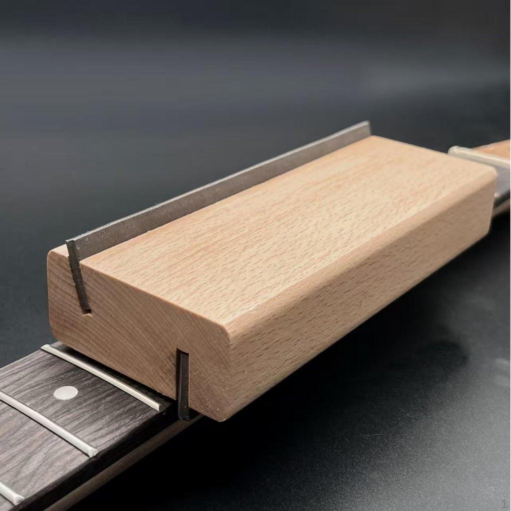 2 in 1 Fret Crowning File Precision Filing Guitar Beveling Fretwork Tool for Luthiers, DIY