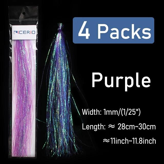 

4 упаковки Pearl Flash Tinsel Mylar Flashabou Tinsel Nymphs Streamer Saltwater Fishing Fly Tiing Material Риболовні аксесуари