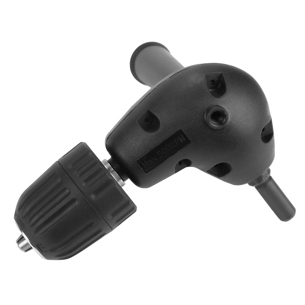 Angle Drill Chuck Drill Adapter, 90 Degrees  Right Angle Drill Attachment with Keyless Chuck for Tight Spaces, Portable Electric Drills