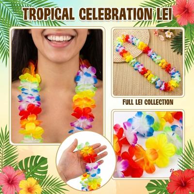 Artificial Hawaiian Festival Neck Garland One Piece Per Pack Simulated Floral Lei for Celebration Event Party Decoration