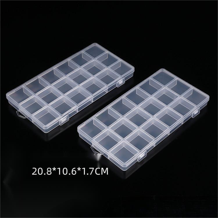 

1 шт. Многофункциональный прозрачный пластиковый органайзер с сетками, контейнер для хранения бусин, органайзер для художественных украшений своими руками