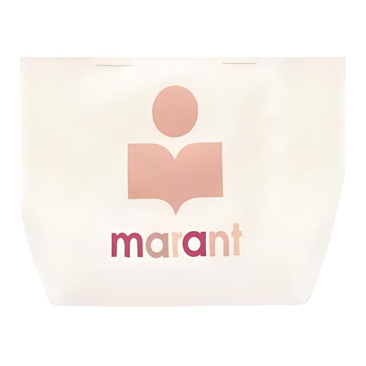 Isabel Marant Yenky Logo Detail Top Handle Cotton Tote Bag Shopping Bag Shoulder Handbag Small Women Tote Beige PM0002FAB1X01O23ECSMALL