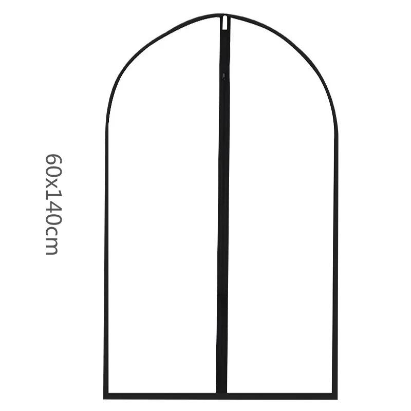 5pcs Dustproof Clothing Covers Garment Bag PEVA Transparent Coat Protector Wardrobe Anti-low Temperature Foldable Suit Hanging