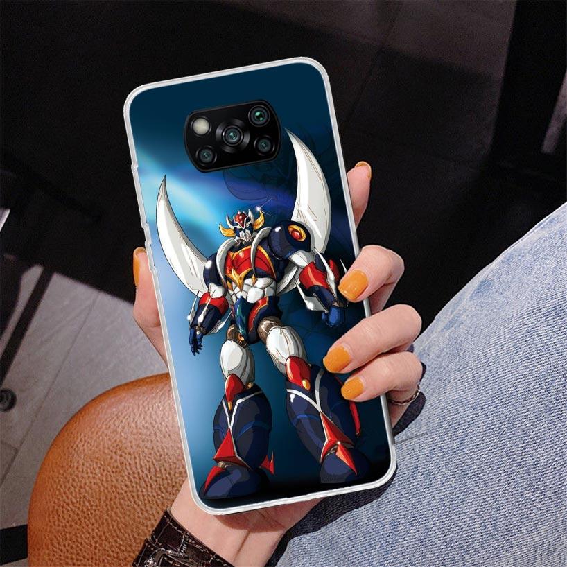 Manga Mazinger Z Anime Phnoe Case for Xiaomi Poco X5 X6 X7 Pro X4 Gt F7 Ultra M8 M7 Redmi 15C 15 13C 13 12C 12 Unique Cover Coqu