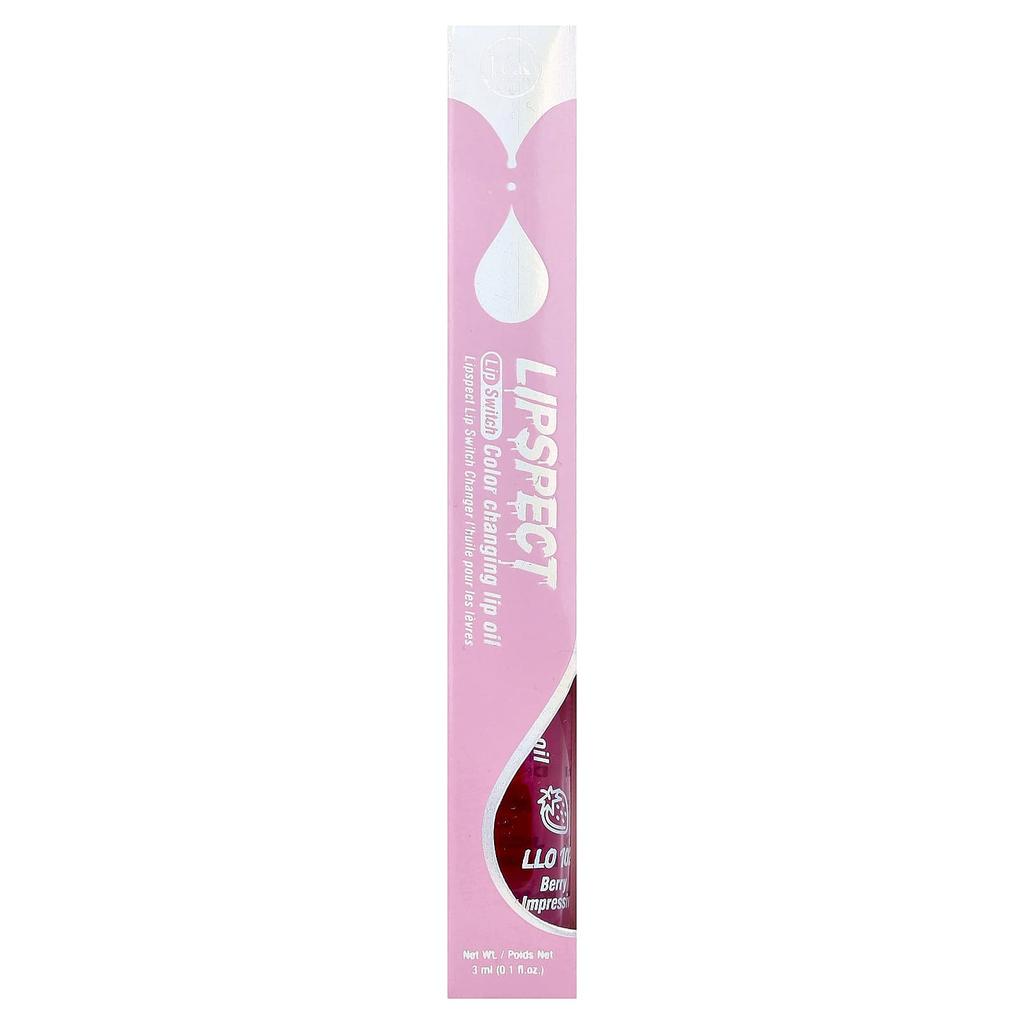 J.Cat Beauty, Lipspect Lip Sensor, Color-Changing Lip Oil, LLO 102 Very Impressive, 3 ml (0.1 fl oz)
