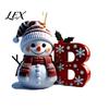 Indoor Outdoor Holiday Decorations 26 Letter Christmas Ornaments, 2D Flat Snowman Hanging Decoration, Acrylic A-Z Festive Home Decor Supplies Alphabet