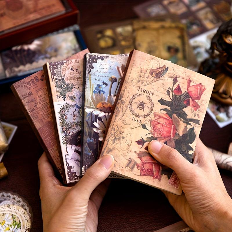 222 szt./Pudełko Materiały do Scrapbookingu, Zestaw Prezentowy w Stylu Retro, Motyw Czasu w Ogrodzie, Notatki, Materiały do Junk Journalingu, Prezenty na Sezon Powrotu do Szkoły