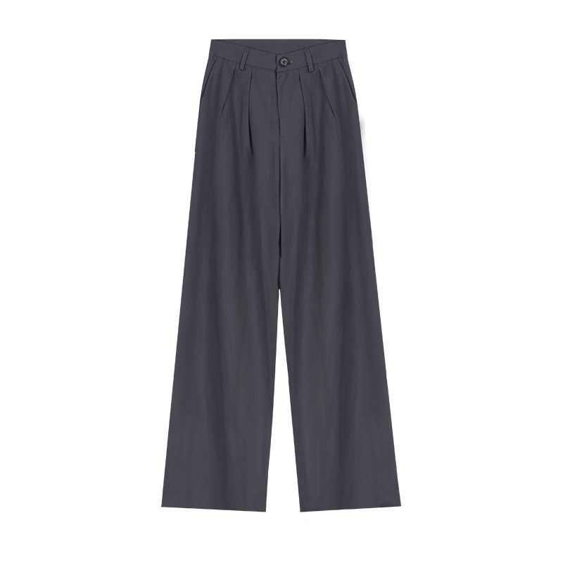 

Kumikumi Gray High Waist Spring Loose Suit Pants Gray pants L