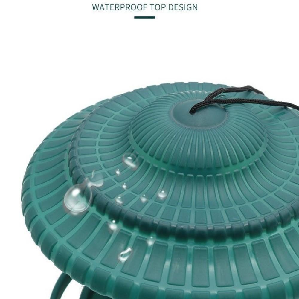 Waterproof Hanging Wild Bird Feeder Large Capacity Plastic Bird Food Container with Roof Durable Feeding Station Outdoor Garden