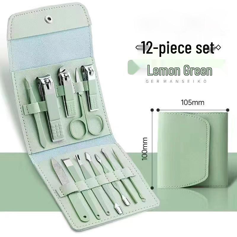 Tragbarer Bonbonfarbener Nagelknipser & Maniküre-Set mit Ohrlöffel