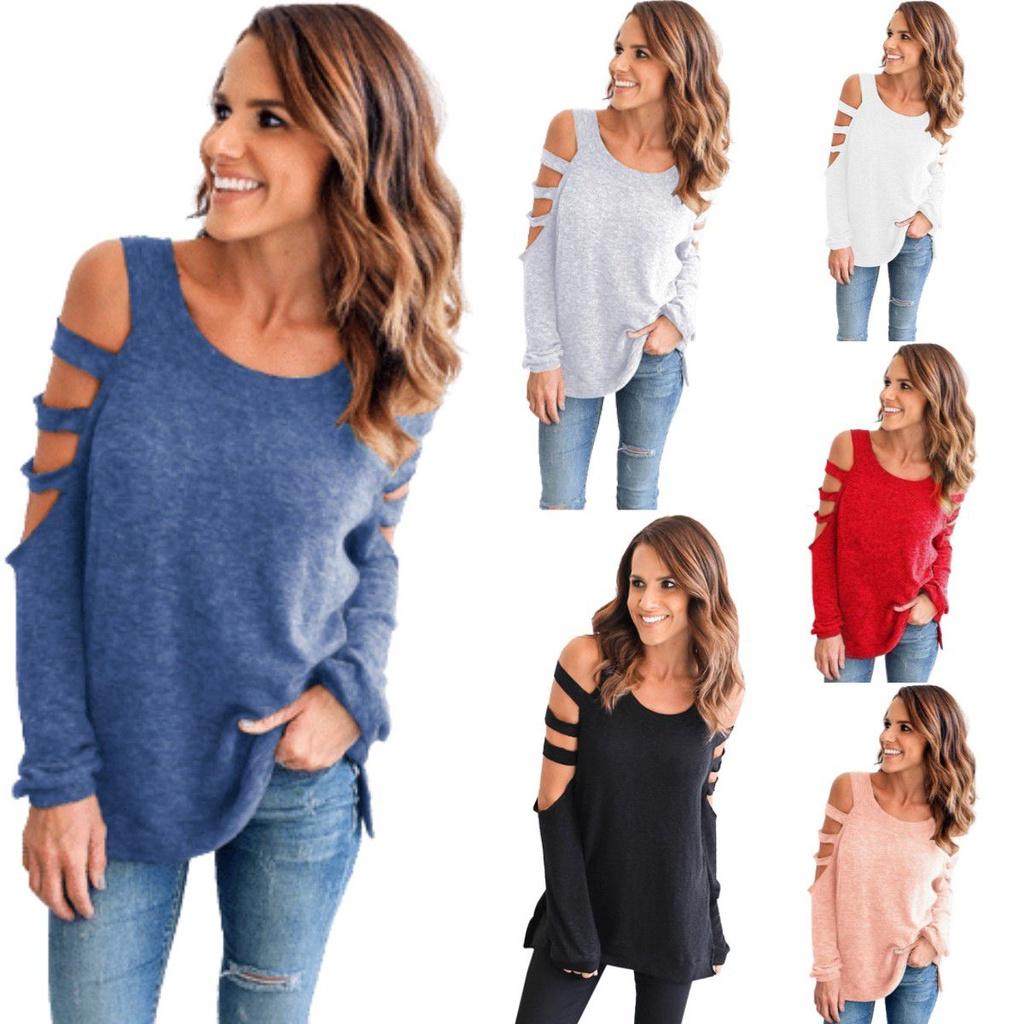 Women's Soft Breathable Long Sleeve Sexy Top T-shirt