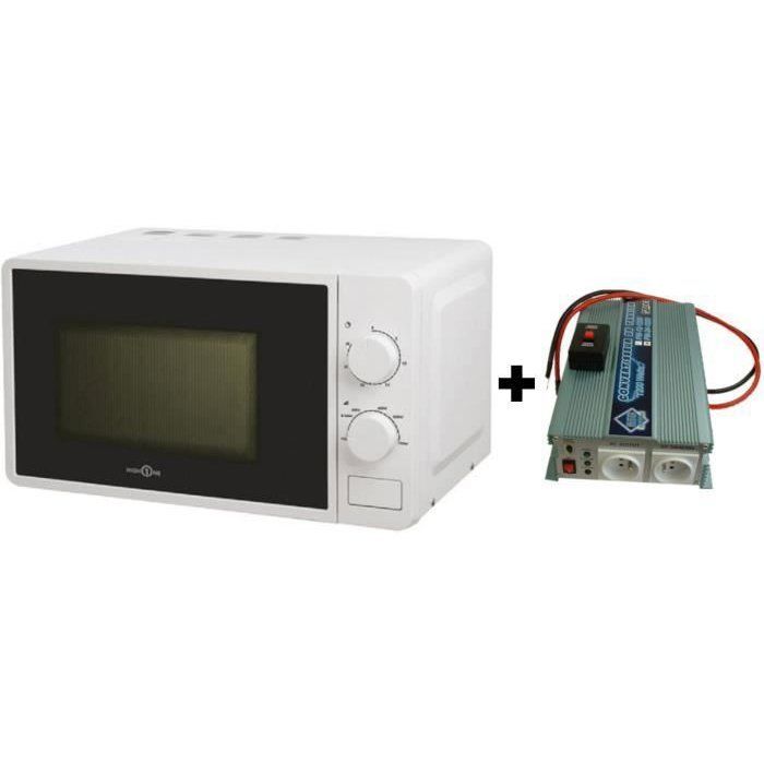GENERIQUE - Pack Convertisseur de Tension 12V 1200W et Micro-onde 20L 700W - Avec Télécommande - Image 2