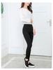 Southeast Asia Exclusive Plus Size Women's Black Elastic Skinny Pants