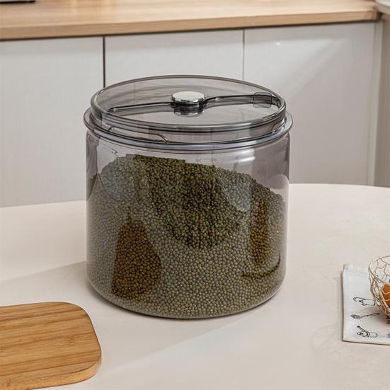 Rice Bucket Transparent Visual Panel Large Capacity Sealing Moisture-Proof Food-Grade Plastic Storage Container